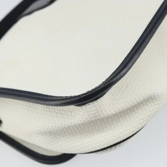 Authentic SAINT LAURENT Shoulder Bag PVC White Gold - Picture 16 of 16